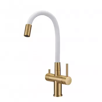 Смеситель для кухни Milacio Ultra MCU.560.GDW золото,белый
