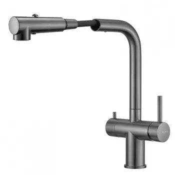 Смеситель для кухни Milacio Ultra MCU.561.GM вороненая сталь