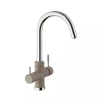 Смеситель для кухни Paini COX 7872643CR3V11L2KM хром, бежевый