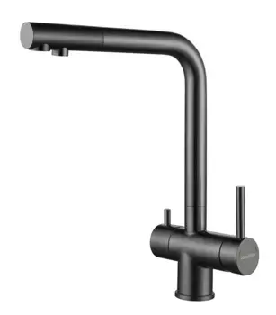 Смеситель для кухни Paulmark Skalen Sk213020-GM черный