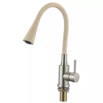 Смеситель для кухни Savol S-3002LM12 бежевый, серый