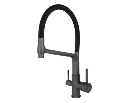 Смеситель для кухни Viko V-5607 вороненая сталь