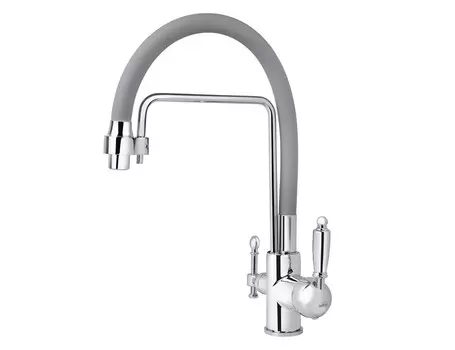Смеситель для кухни Viko V-5616 серый, хром
