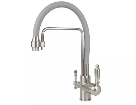 Смеситель для кухни Viko V-5618 серый, хром