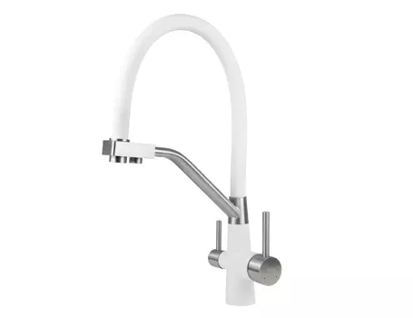 Смеситель для кухни Viko V-5824 белый, хром