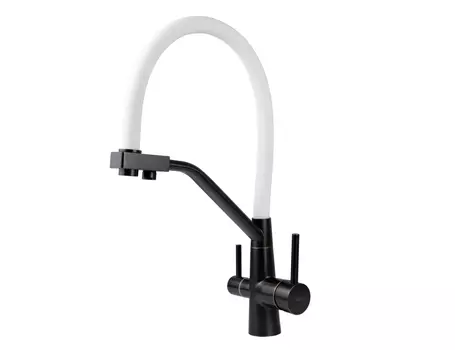 Смеситель для кухни Viko V-5864 бронза черная, белый