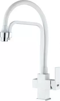 Смеситель для кухни Zorg Sanitary ZR 341-8 YF WHITE, белый