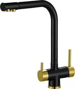 Смеситель для кухни Zorg Sanitary ZR 348 YF BLACK BRONZE, чёрный / бронза