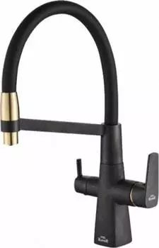 Смеситель для кухни Zorg Steel Hammer SH 818-6 BLACK BR, чёрный / бронза