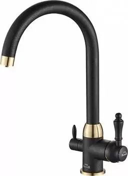 Смеситель для кухни Zorg Steel Hammer SH 723 BLACK BR, чёрный / бронза