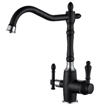 Смеситель для кухни Zorg Steel Hammer SH 812 BLACK CR черный