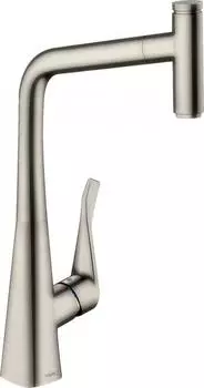 Смеситель для кухонной мойки Hansgrohe Metris Select 14884800, сталь