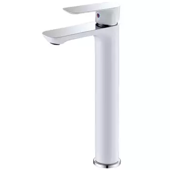 Смеситель для раковины Abber Weiss Insel AF8011W хром, белый