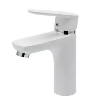 Смеситель для раковины Aringa Рейн AR02011WH хром, белый