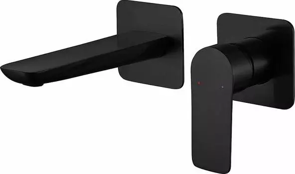 Смеситель для раковины Berges Wasserhaus Ventas S 076008, черный матовый