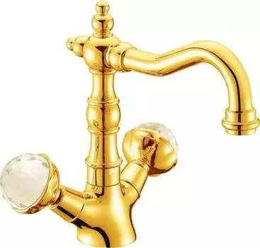 Смеситель для раковины Boheme Imperiale Presente 332, золото