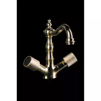 Смеситель для раковины Boheme Royal Cristal 292-Royal/CRST black золото