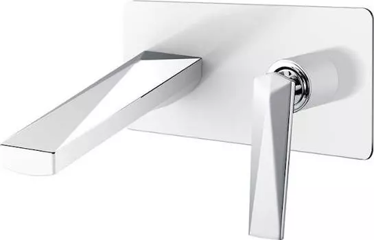 Смеситель для раковины Boheme Venturo 375-W, белый/хром