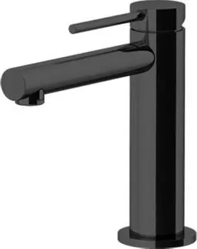 Смеситель для раковины Gattoni Circle One 9042/90NO с донным клапаном черный матовый