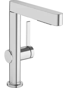 Смеситель для раковины Hansgrohe Finoris 230 76063000, хром, с вытяжным душем 2jet, со сливным клапаном Push-Open