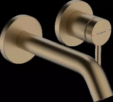 Смеситель для раковины Hansgrohe Tecturis S 73350140 шлифованная бронза