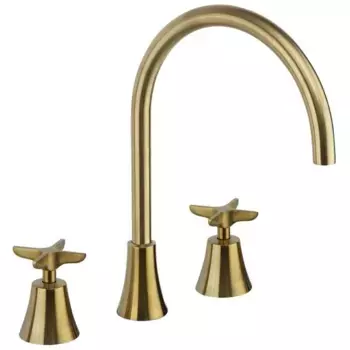 Смеситель для раковины на 3 отверстия ADAGIO 914201OC золото