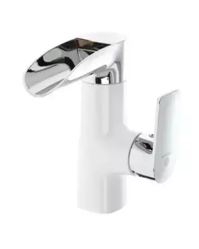 Смеситель для раковины OneLife P08-921W хром, белый