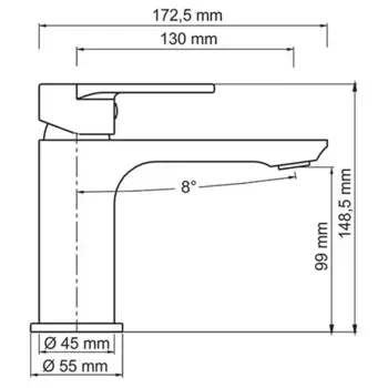 Смеситель для раковины WasserKRAFT Mindel 8500 8503 белый