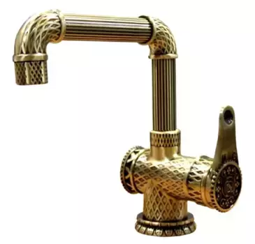 Смеситель для раковины Zorg Antic A 419 U-BR LOFT желтый