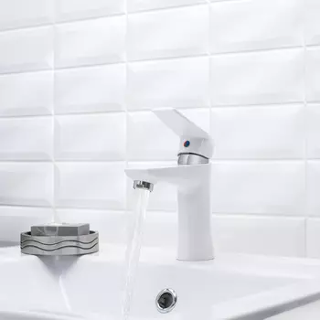 Смеситель для умывальника РМС PL6-001F, белый