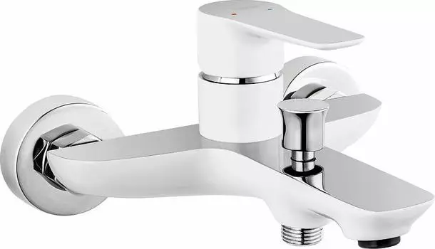 Смеситель для ванны Ferro Adore BDR1, белый/хром