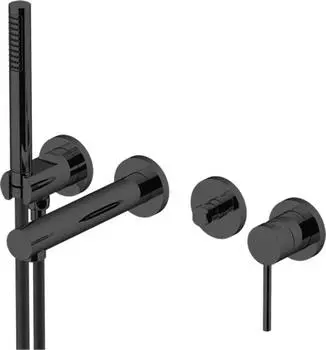 Смеситель для ванны Gattoni Circle One 9005/90NO черный матовый