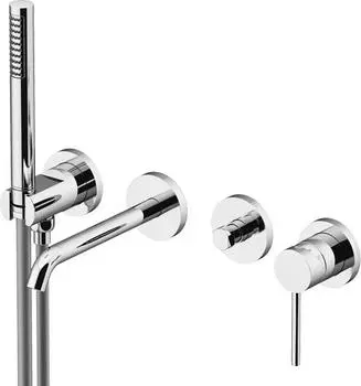 Смеситель для ванны Gattoni Circle Two 9105/91C0 с ручным душем, хром