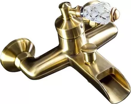 Смеситель для ванны и душа Boheme Vogue Crystal 203-CRST, бронза