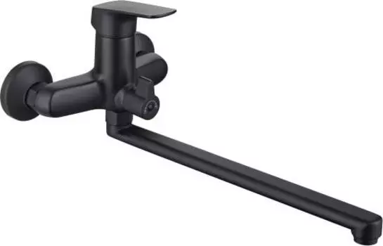 Смеситель для ванны с длинным изливом AQUATEK, матовый черный AQ1042MB ВЕГА