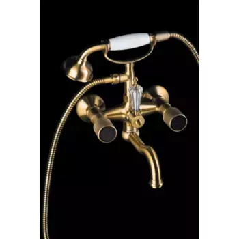 Смеситель для ванны с душем Boheme Royal Cristal 313-Royal/CRST black бронза