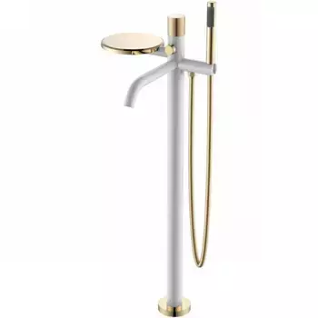Смеситель для ванны с душем Boheme Stick 129-WG.2 золото,белый