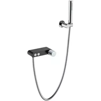 Смеситель для ванны с душем Boheme Stick 123-BCR.2 хром, черный