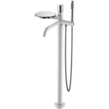 Смеситель для ванны с душем Boheme Stick 129-WCR хром, белый