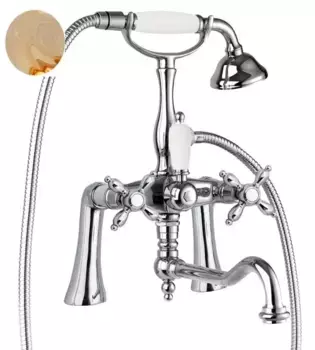 Смеситель для ванны с душем Cezares Nostalgia NOSTALGIA-PBV2-03/24-Bi золото