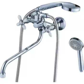 Смеситель для ванны с душем Cron CN127 CN22127-8 хром, белый