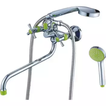Смеситель для ванны с душем Cron CN142 CN22142-12 зеленый, хром
