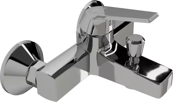 Смеситель для ванны с душем DIWO Смоленск SM-03cr хром, однорычажный, настенный, глянцевый