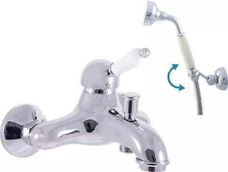 Смеситель для ванны с душем Slezak RAV Labe L554.5/2 лейка в комплекте хром