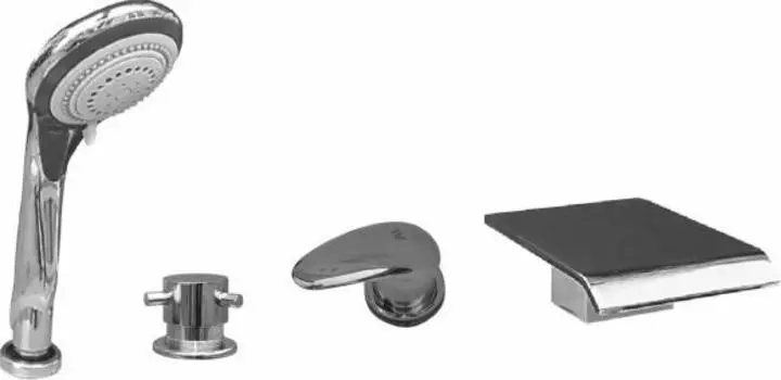 Смеситель для ванны с душем Slezak RAV Dunaj D473.5P встраиваемый лейка в комплекте хром