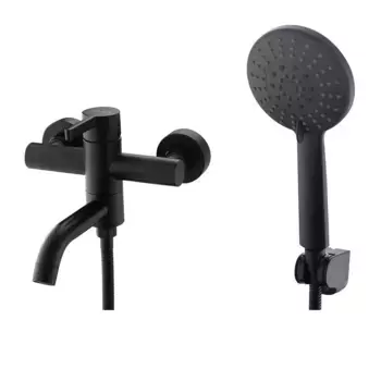 Смеситель для ванны с душем Voda Vessel Black VSL54B черный