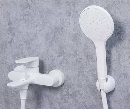 Смеситель для ванны с душем Wasserkraft Mindel 8501, белый