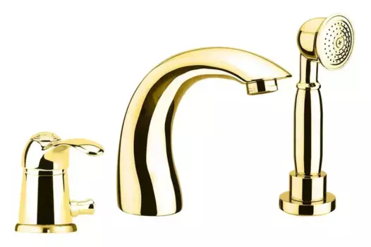 Смеситель для ванны с душем Webert Aurora AU850701010 золото