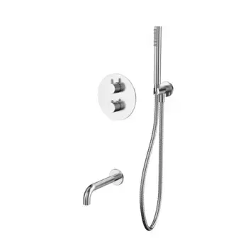 Смеситель для ванны с душем Whitecross Y Brushed Nickel YSET10NIB серый