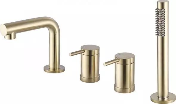 Смеситель на борт ванны ABBER Emotion AF8813G, матовое золото